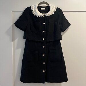 Sandro short tweed dress, 40, L, Black